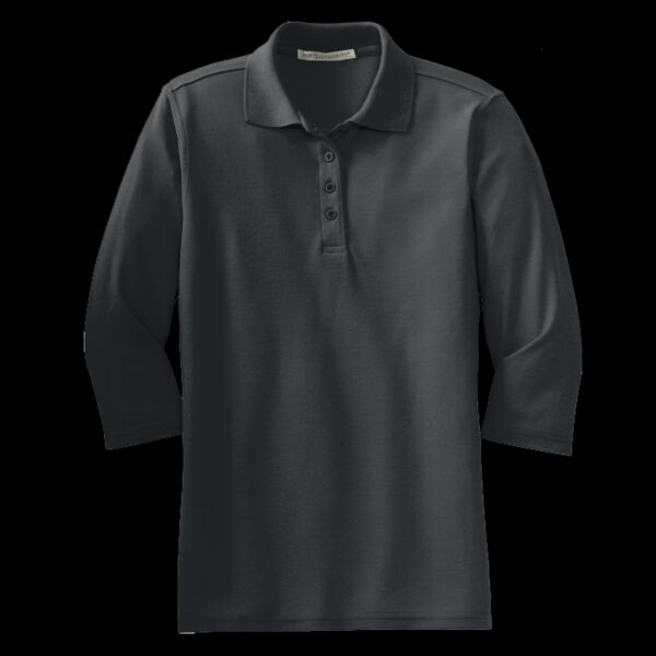 Ladies Silk Touch 3/4 Sleeve Polo Thumbnail