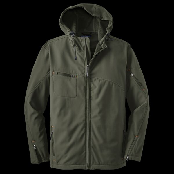 Textured Hooded Soft Shell Jacket Thumbnail