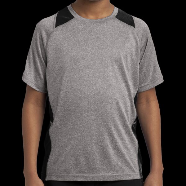 Youth Heather Colorblock Contender  Tee Thumbnail